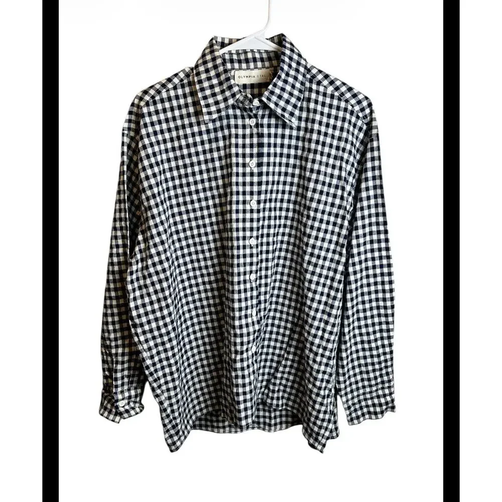 NWT Olympia Etal Iris Gingham Button Down Size Small - Picture 1 of 4